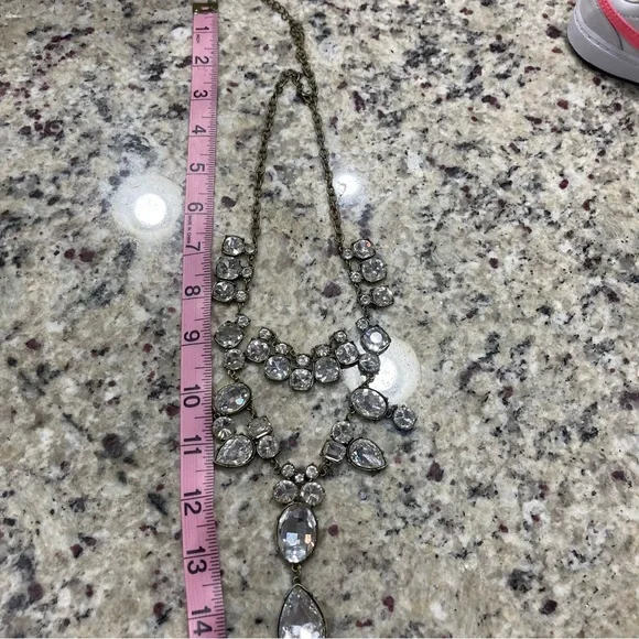 VGUC rhinestone and antique gold tone statement necklace Unbranded - Picture 6 of 6